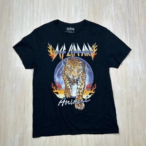 Def Leppard 100% Cotton Short Sleeve Jaguar Cover Art Graphic Tee Shirt Large